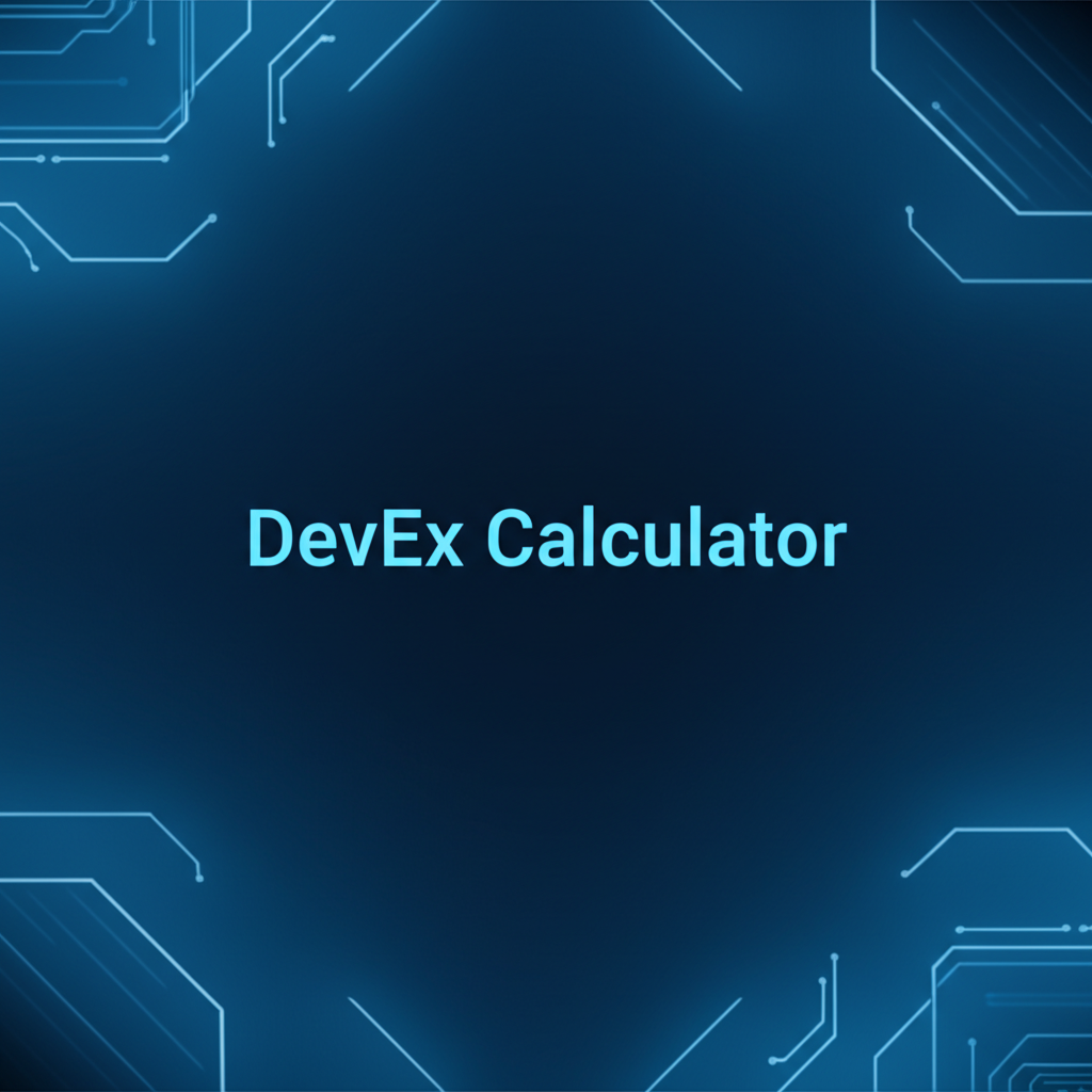 Illustration of a DevEx Calculator interface with Robux and USD symbols